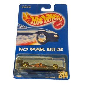 Die Cast Hot Wheels No Fear Race Car Collector No. 244 Model 1:64 Scale New 1991